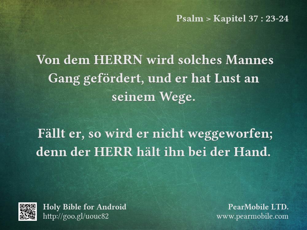 Psalm, Kapitel 37:23-24